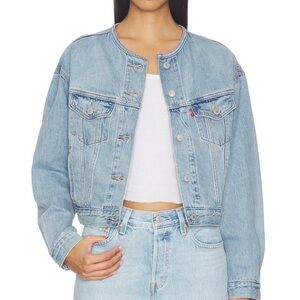 Levi's Collarless Shrunken denim jacket